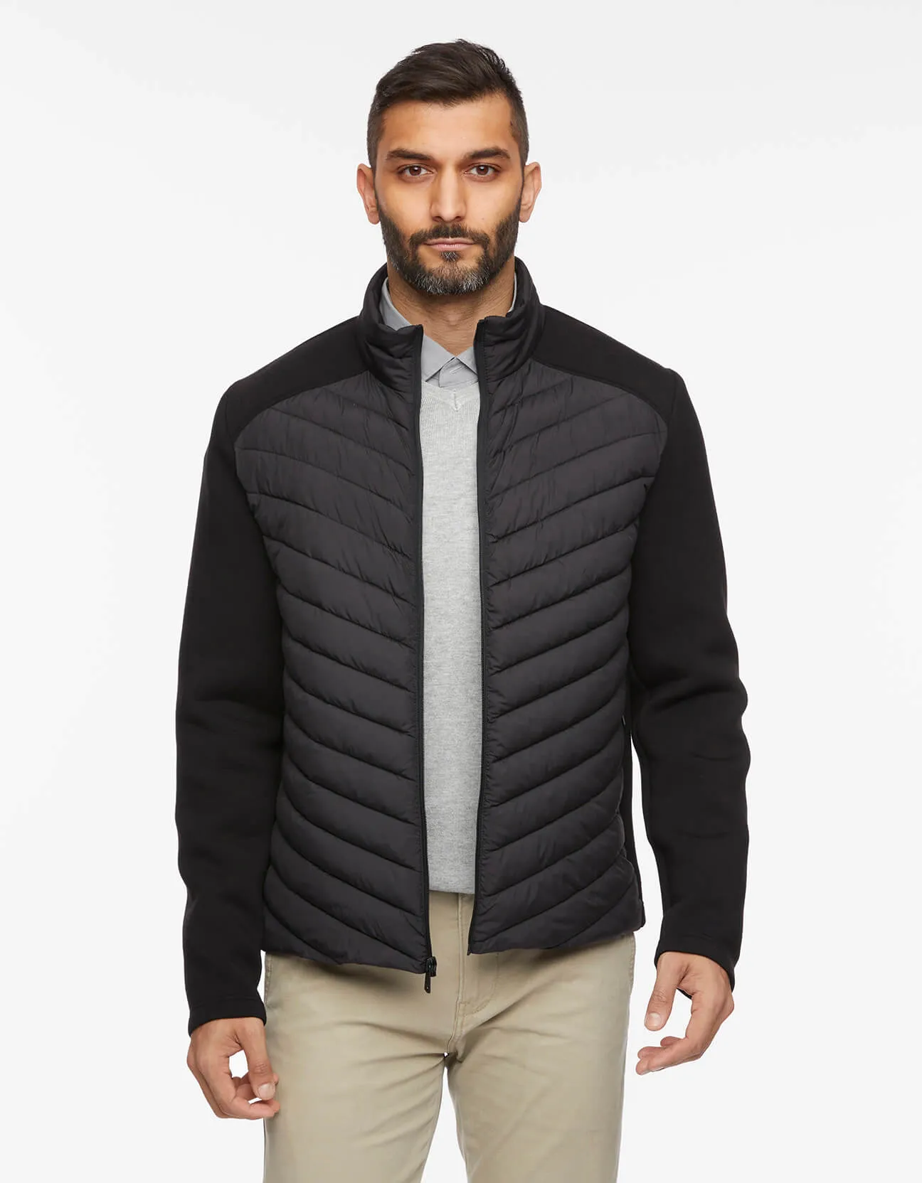 Men's Modern Neoprene Puffer Jacket