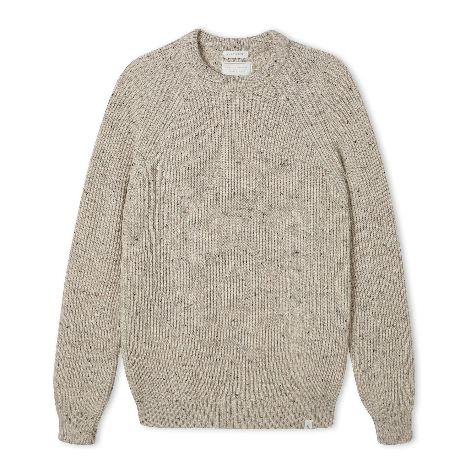 Men's Peregrine Ford Crew Neck Made In England Oatmeal