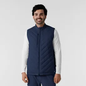 Men's Quilted Scrub Vest - Navy