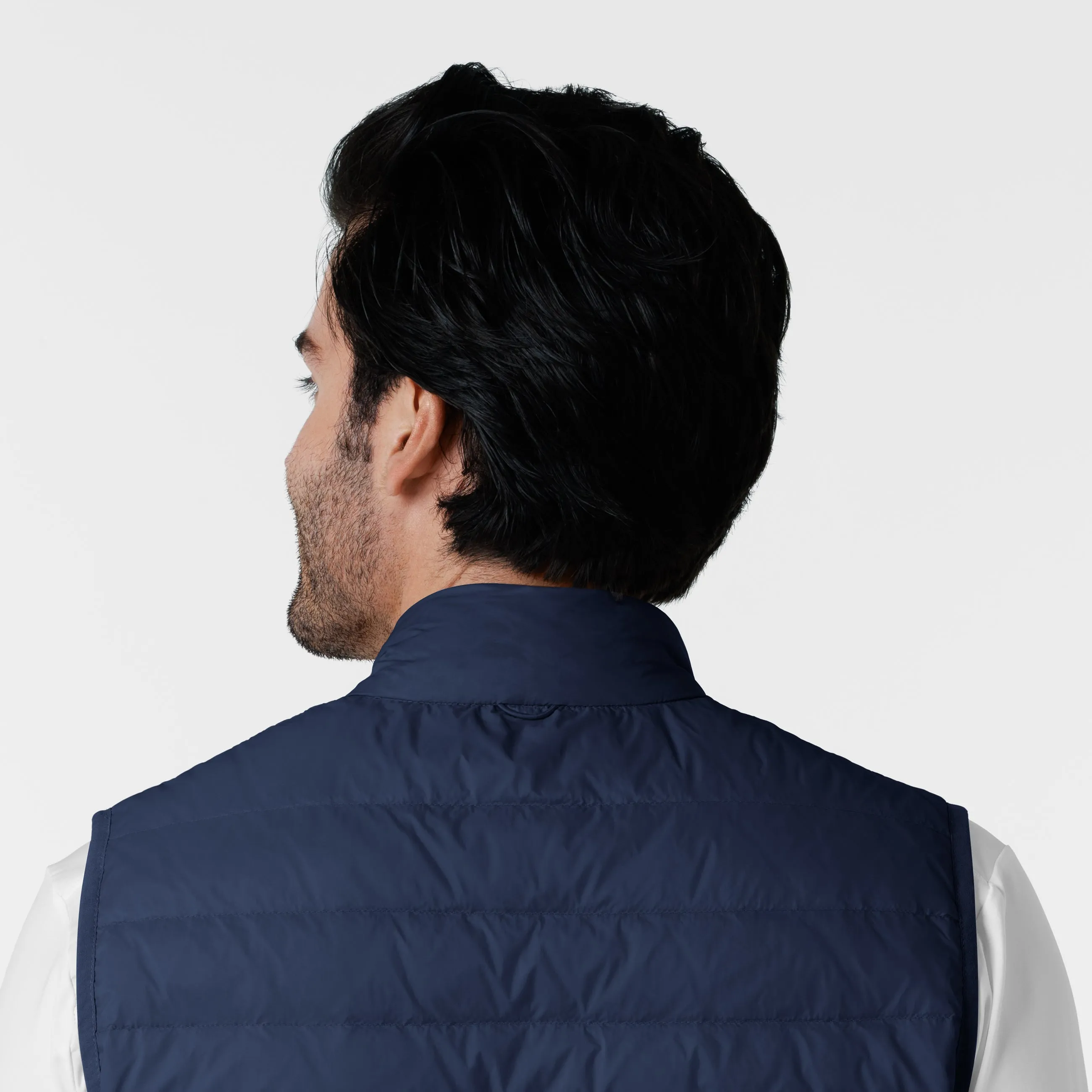 Men's Quilted Scrub Vest - Navy