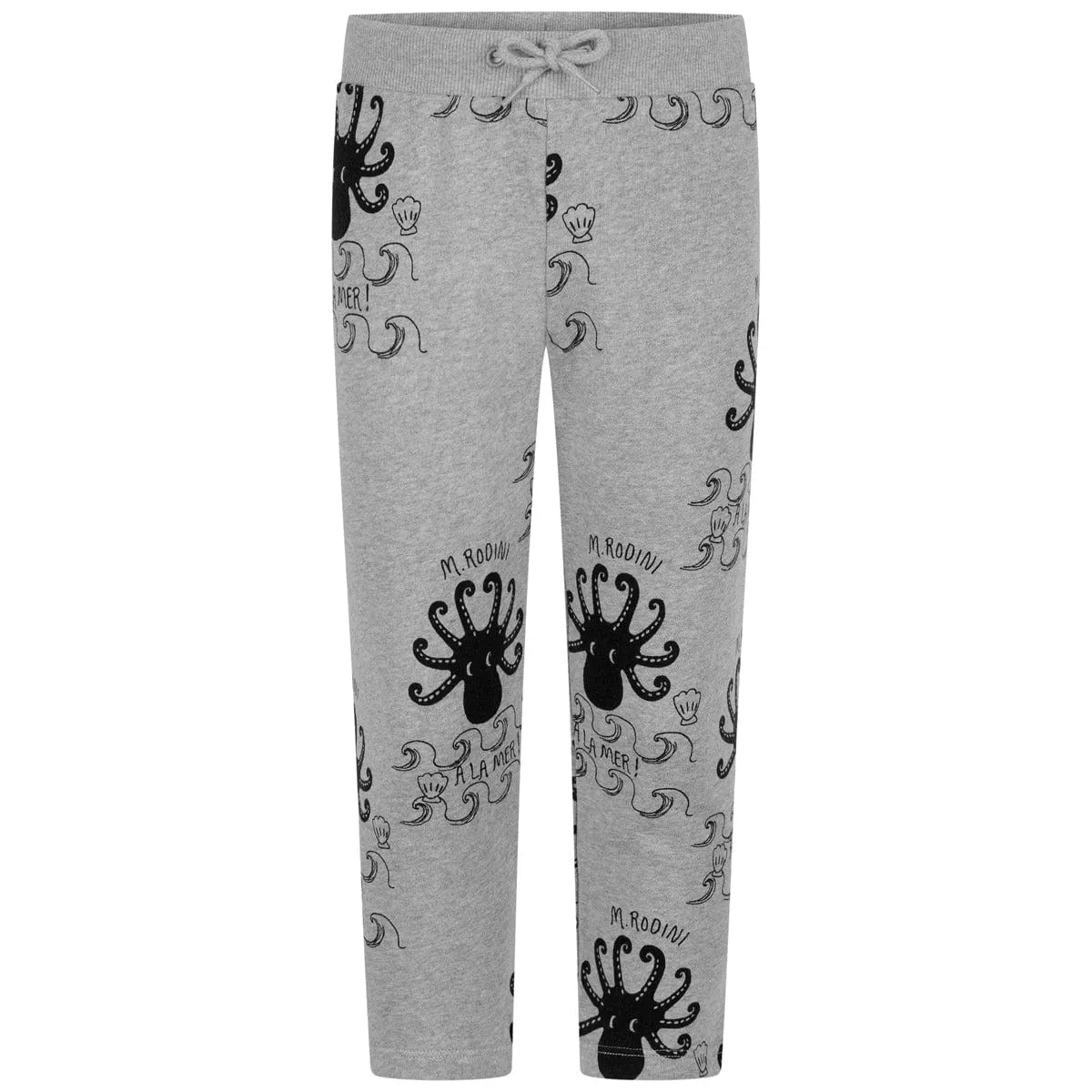 Mini Rodini Kids Cotton Octopus Print Joggers