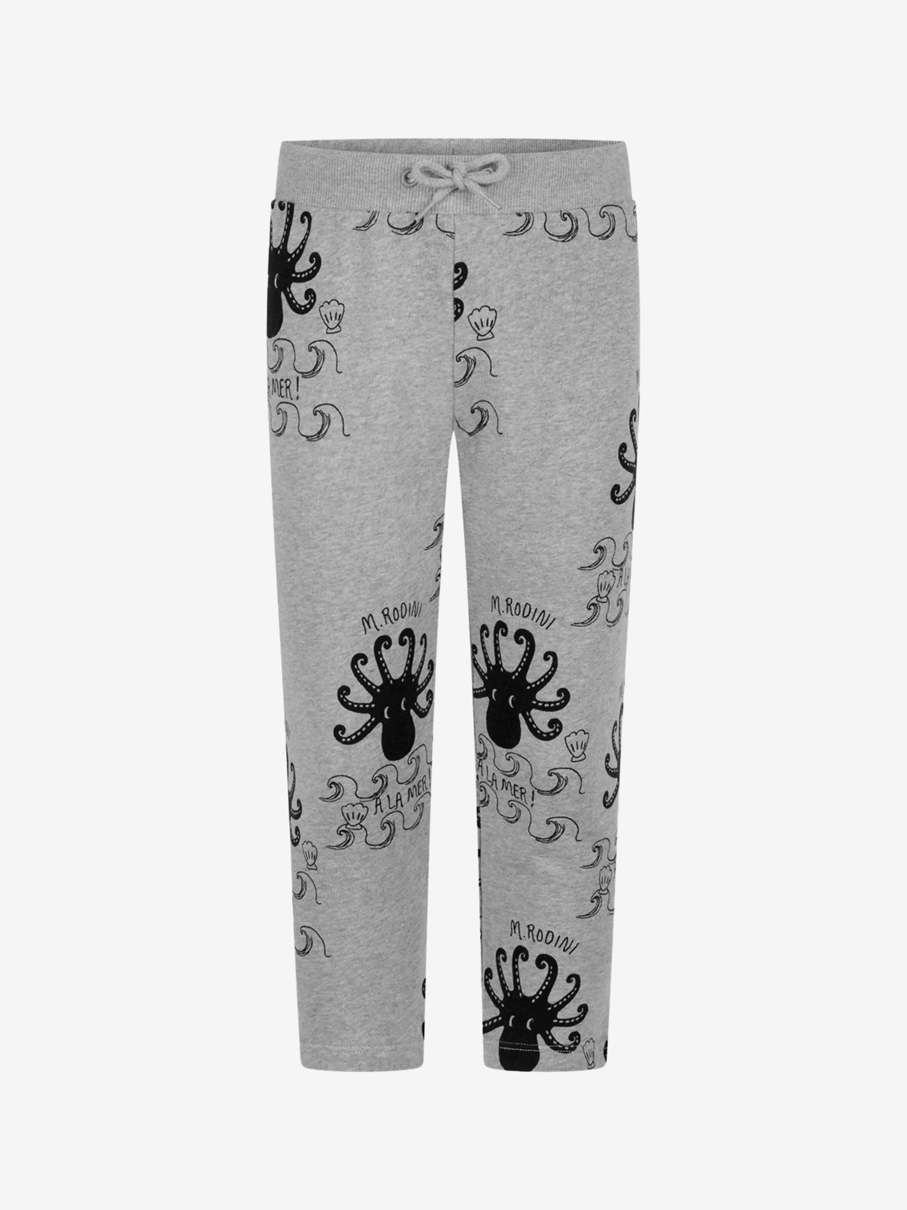 Mini Rodini Kids Cotton Octopus Print Joggers