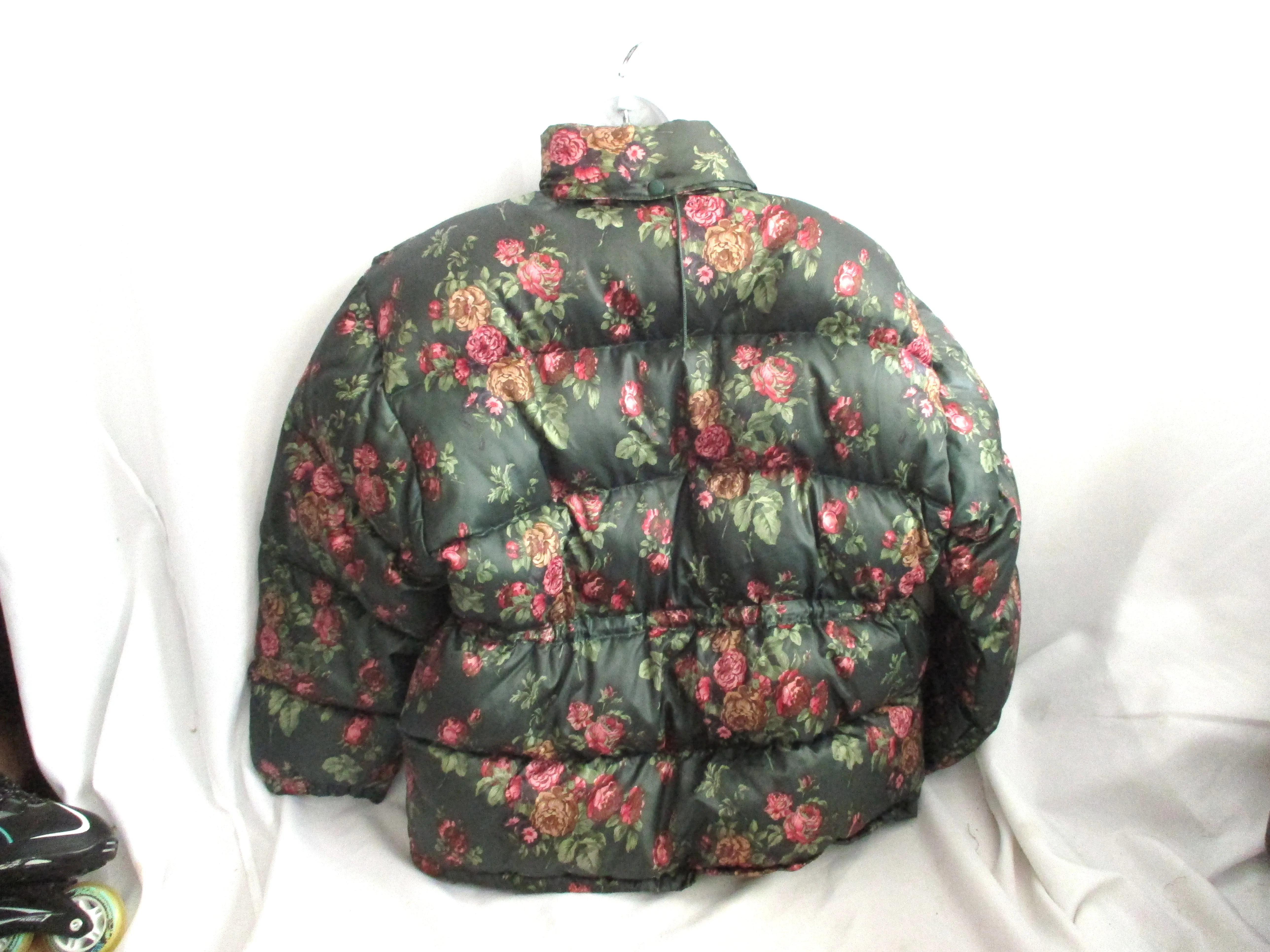 NAF NAF DOWN Puffer jacket coat FLORAL Hood 1