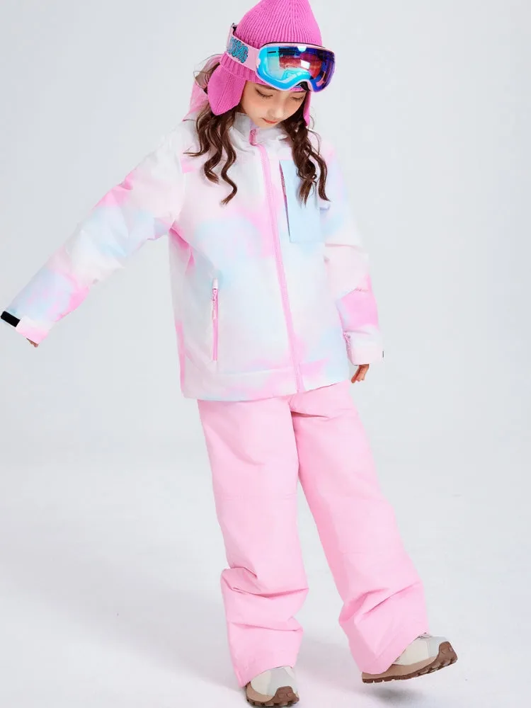 NANDN Kids Candy Color Gradient Snow Suits