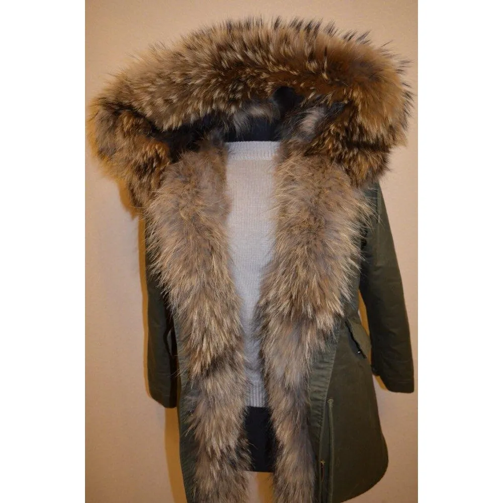 Natural Fur Green Parka