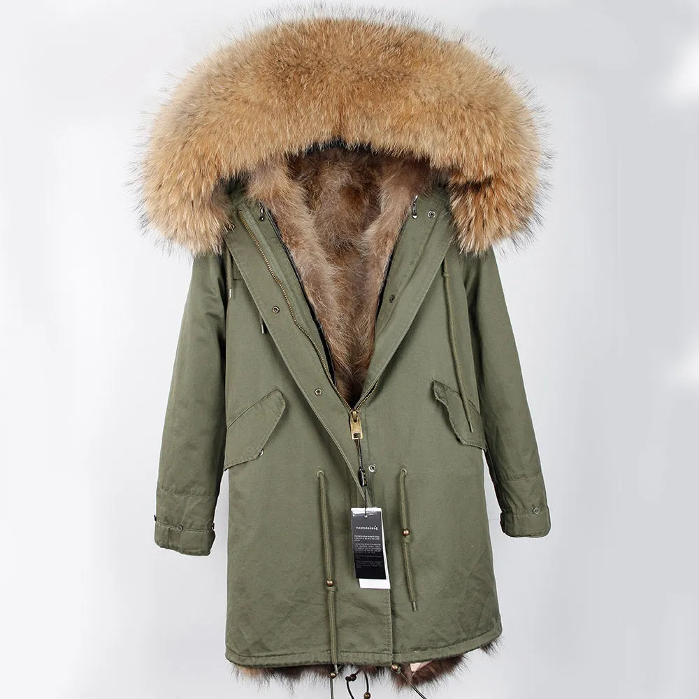 Natural Fur Green Parka