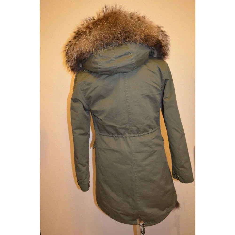 Natural Fur Green Parka