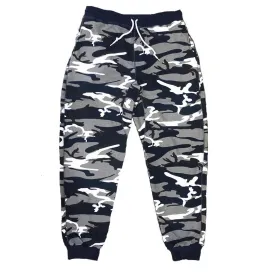 Navy Blue Camo Terry Joggers