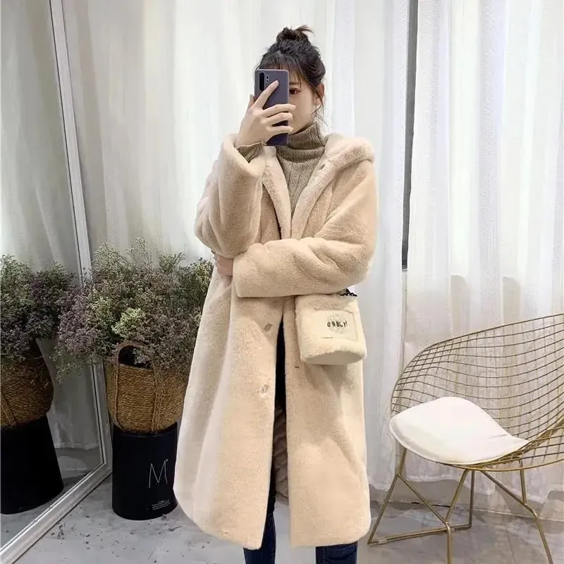 Nesha New Winter Faux Fur Coat (Hooded)