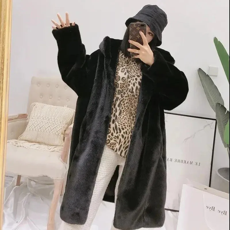 Nesha New Winter Faux Fur Coat (Hooded)