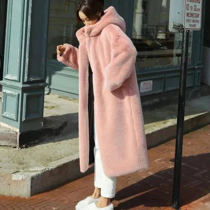 Nesha New Winter Faux Fur Coat (Hooded)