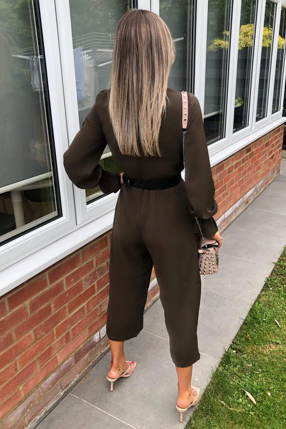 Olive High Neck Jumpsuit