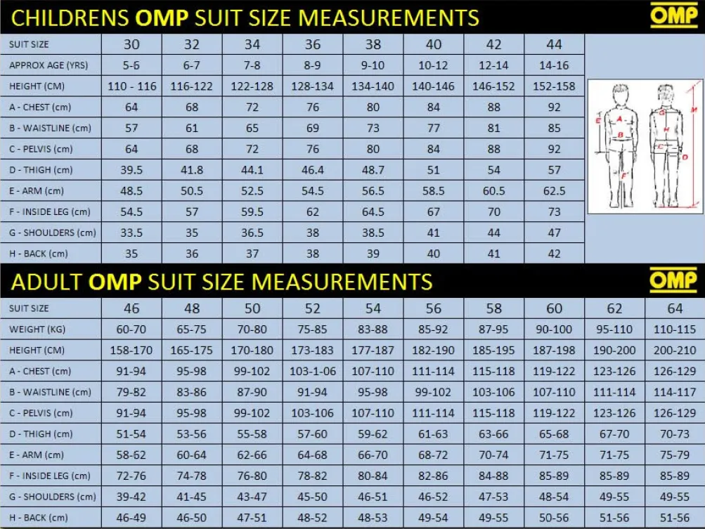 OMP KS-2 Art Kart Suit [CIK-FIA level 2 - Adult] Multiple Colors and Sizes Option