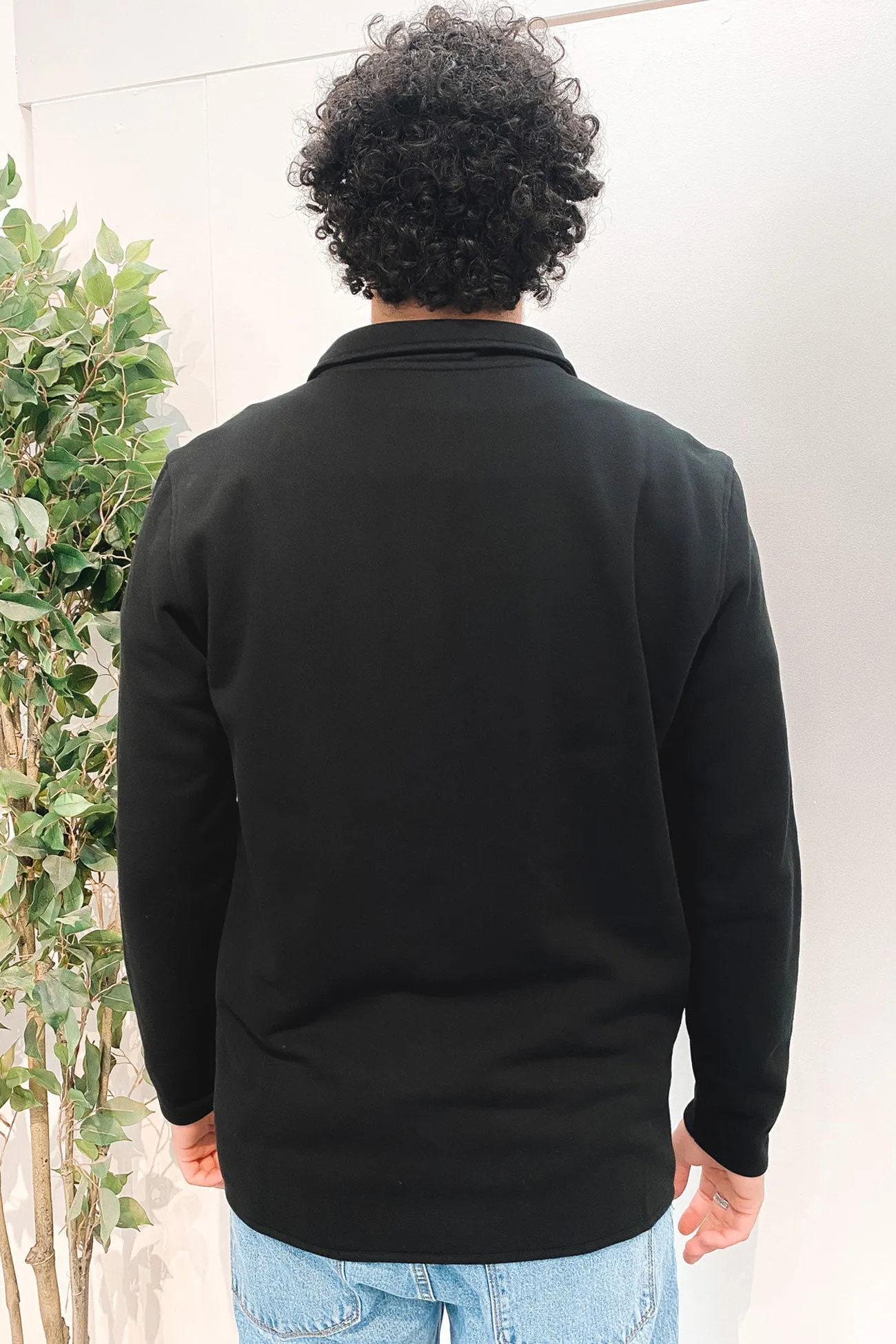 One & Only Track Quarter Zip Fleece Black