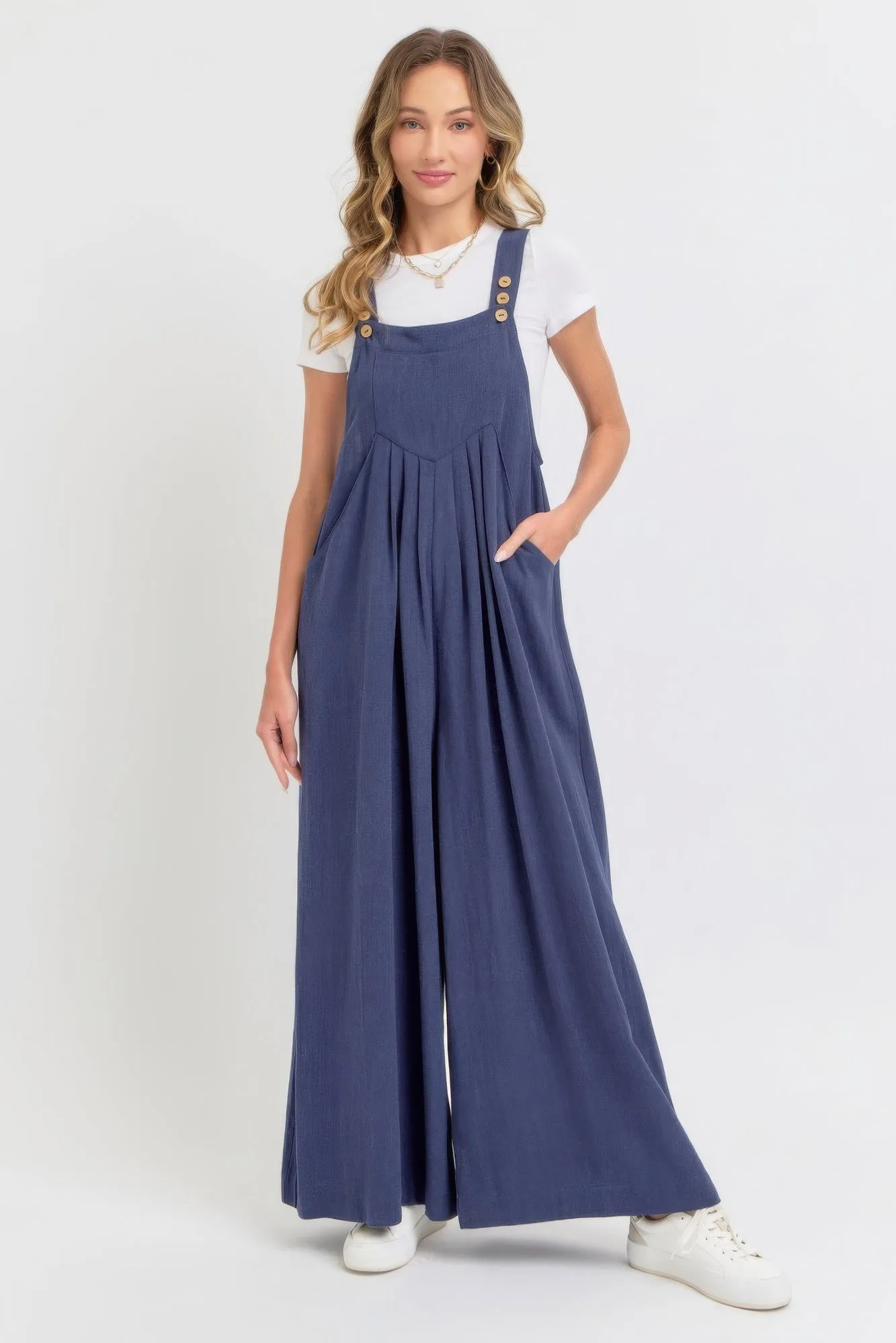 Overall Wide Leg Jumpsuit