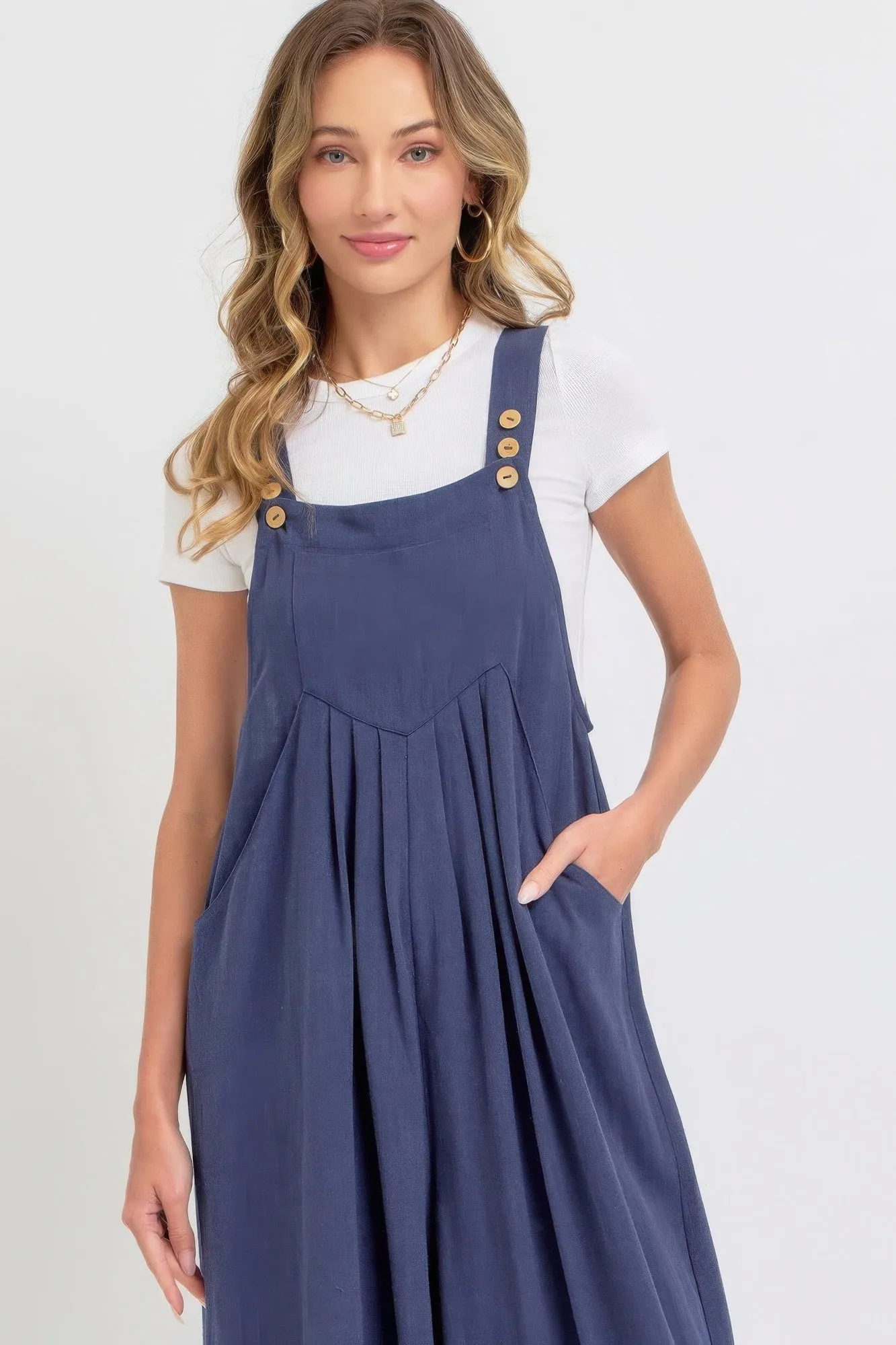 Overall Wide Leg Jumpsuit