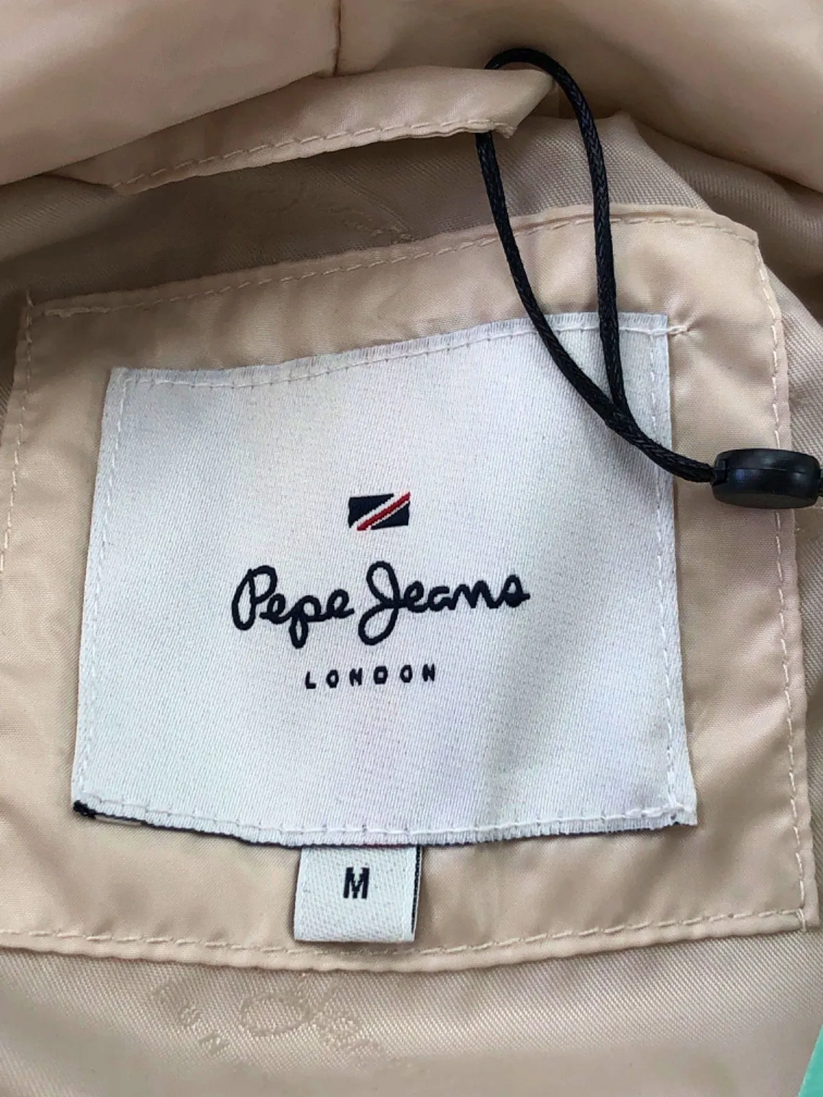 Pepe Jeans Beige Puffer Jacket UK M