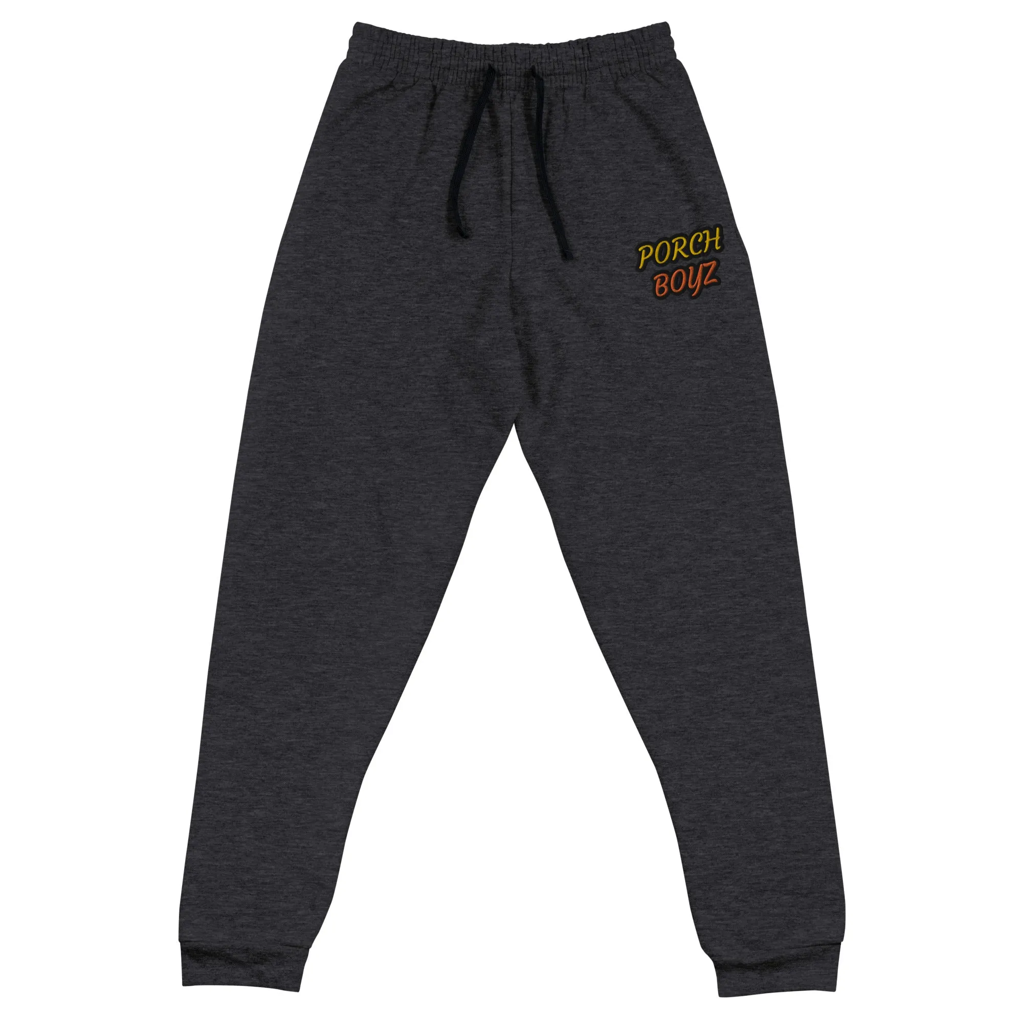 PORCHBOYZ(YLW/ORN/BLK)EMBROIDERED Unisex Joggers