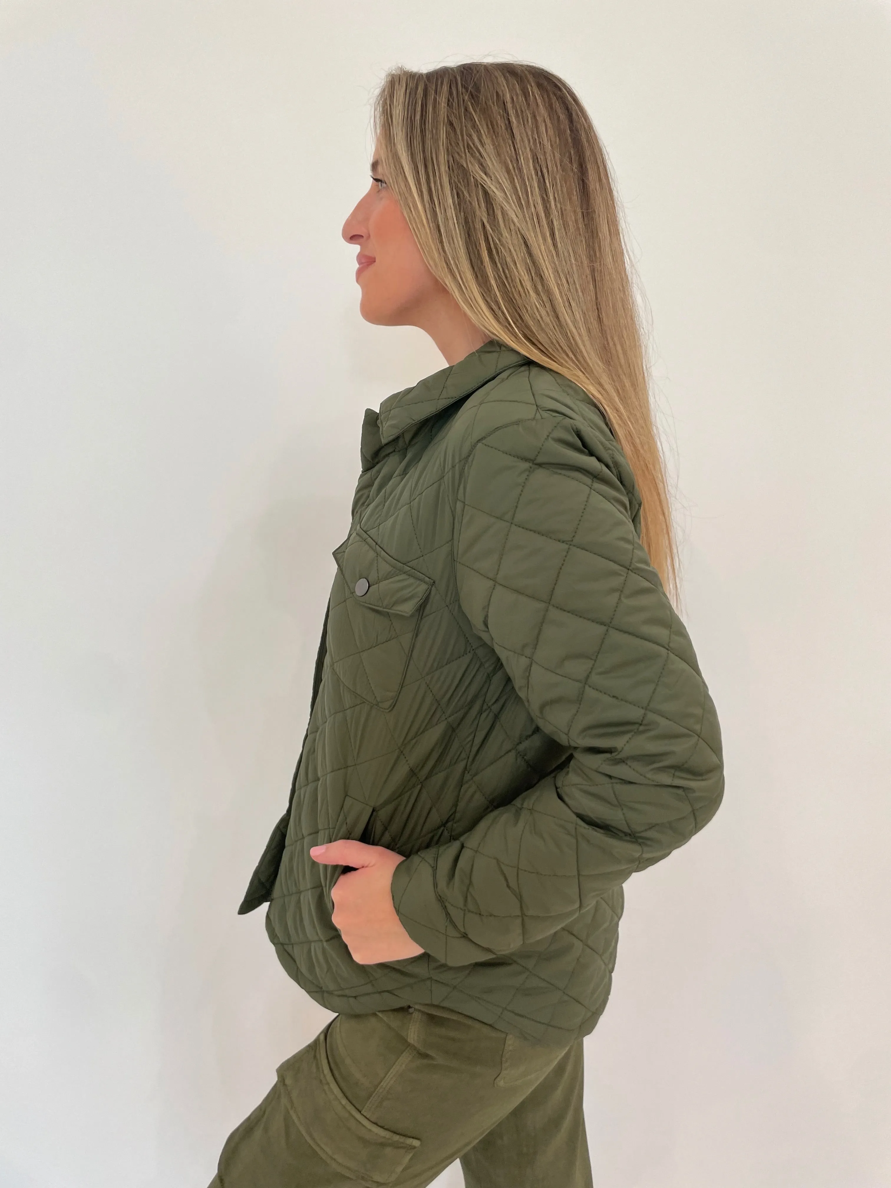 Puffer Shirt Jacket - Military