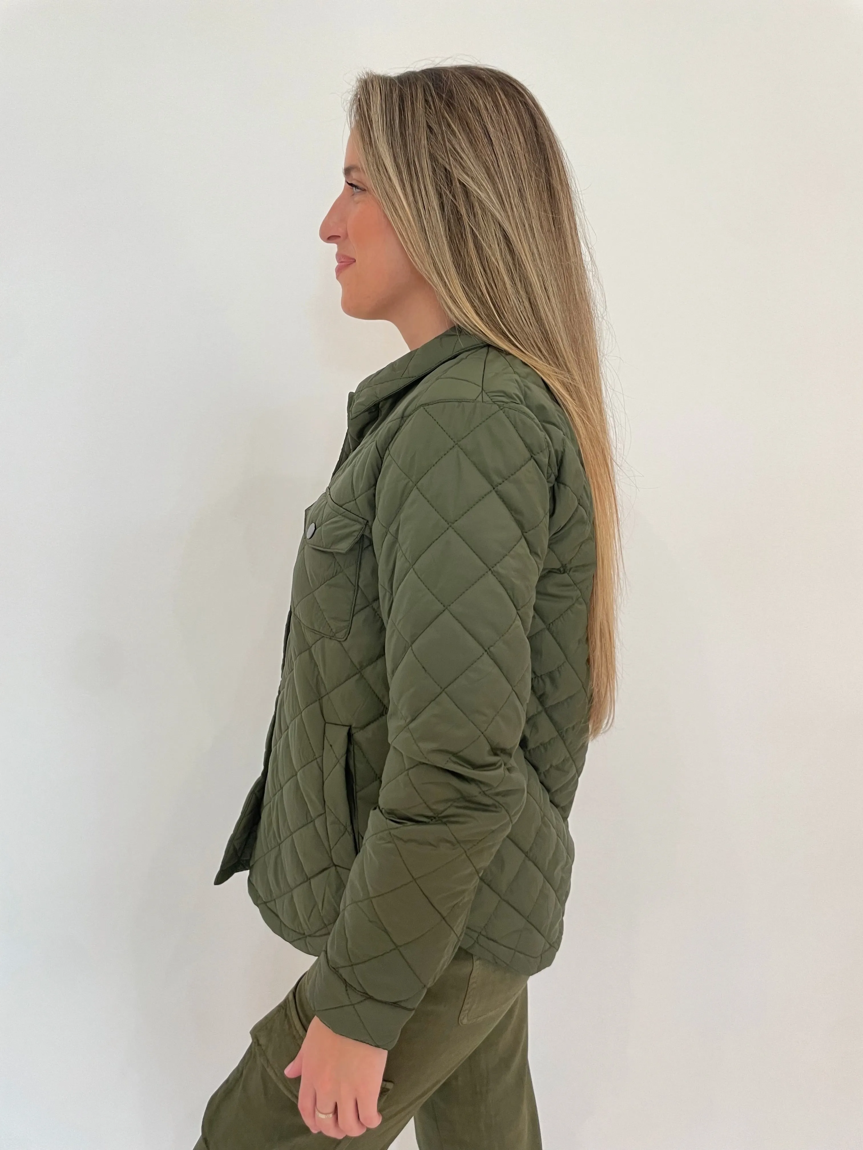 Puffer Shirt Jacket - Military