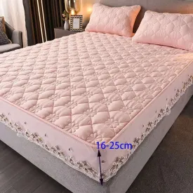 Pure Cotton Quilted Emboss Washable Mattresses Cover