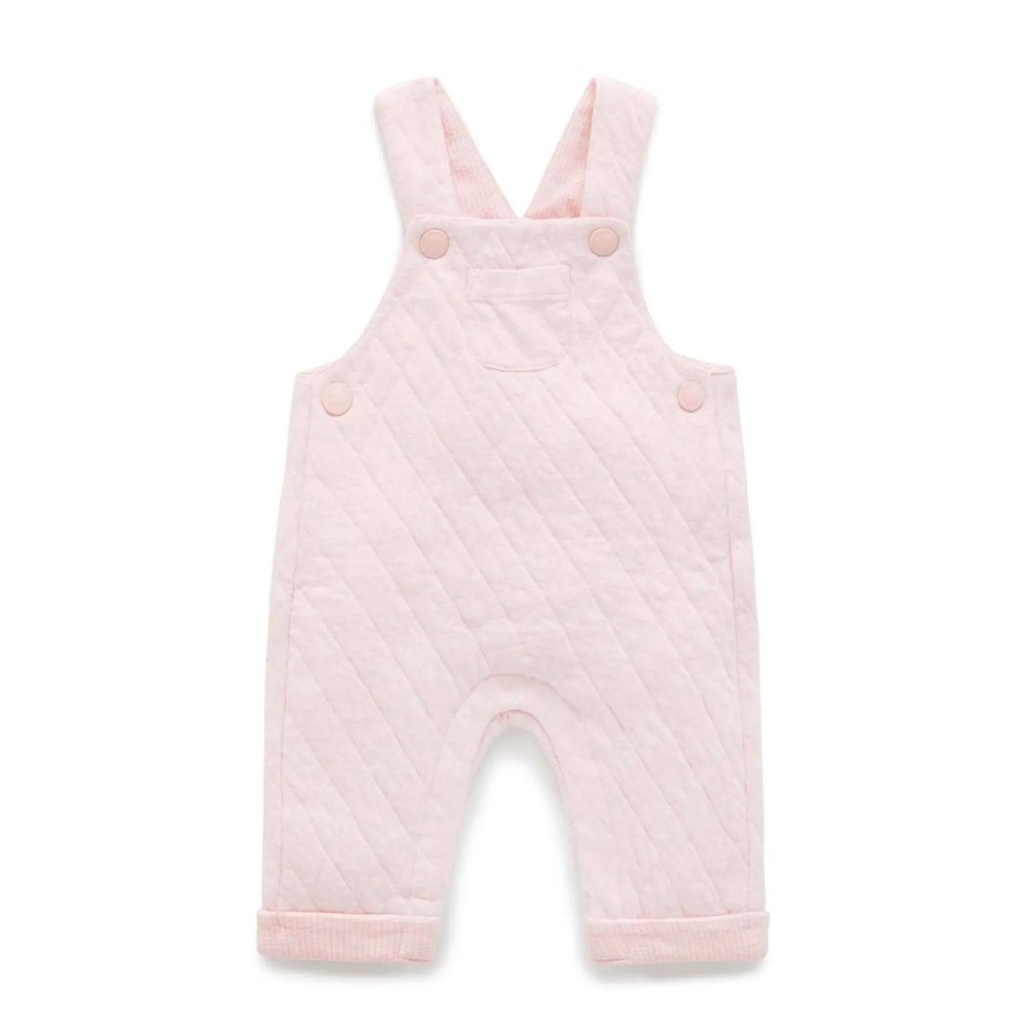 Purebaby Quilted Overall - Soft Pink Melange