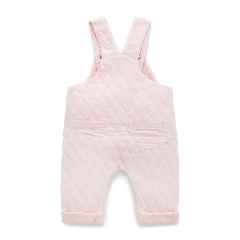 Purebaby Quilted Overall - Soft Pink Melange