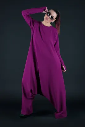 Purple Harem Jumpsuit  ERNA