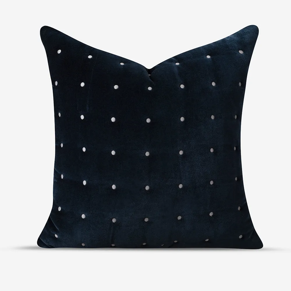 Quilted Stitch Cushion - Indigo