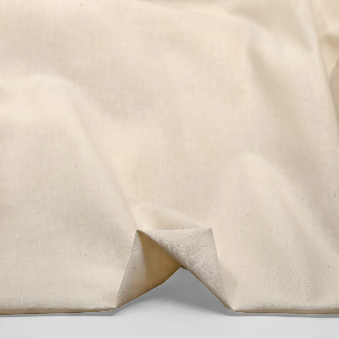 Remnant - 1.1m - Washed Cotton Muslin - Natural