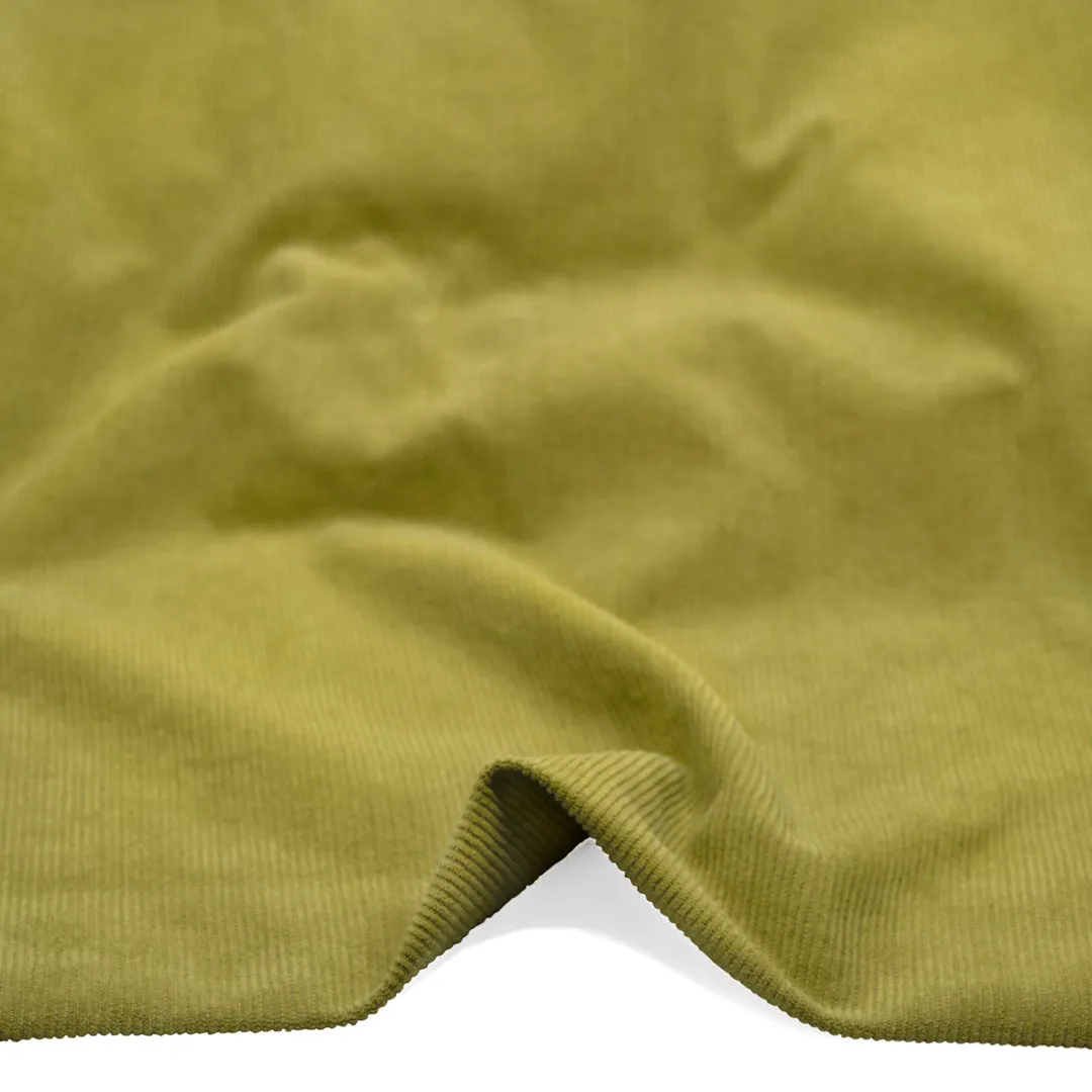 Remnant - 1m - Fine Cotton Corduroy - Key Lime