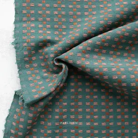 Remnant - Basket Weave Cotton - Teal - 2m