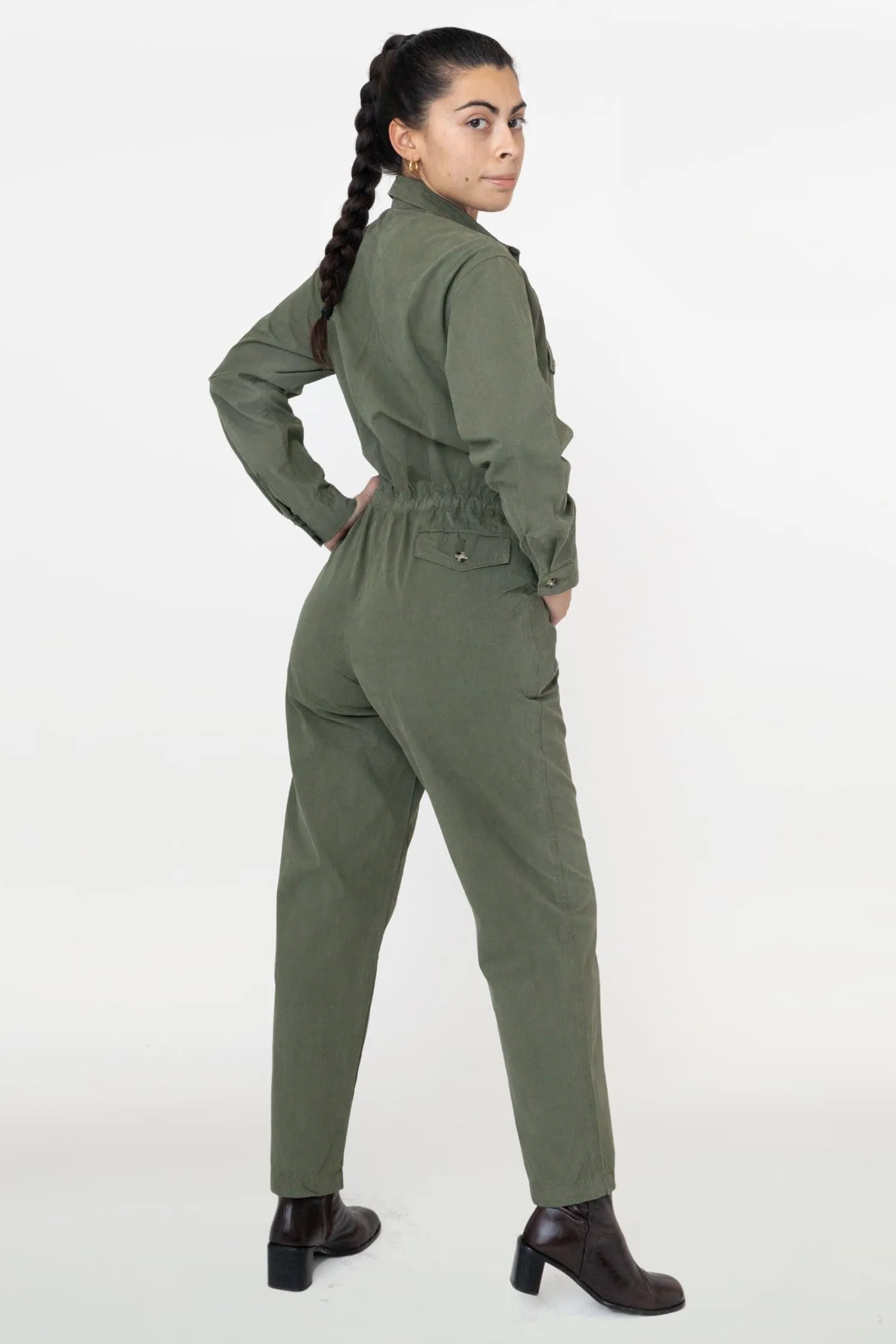 RJC3207GD - Cotton Poplin Utility Jumpsuit