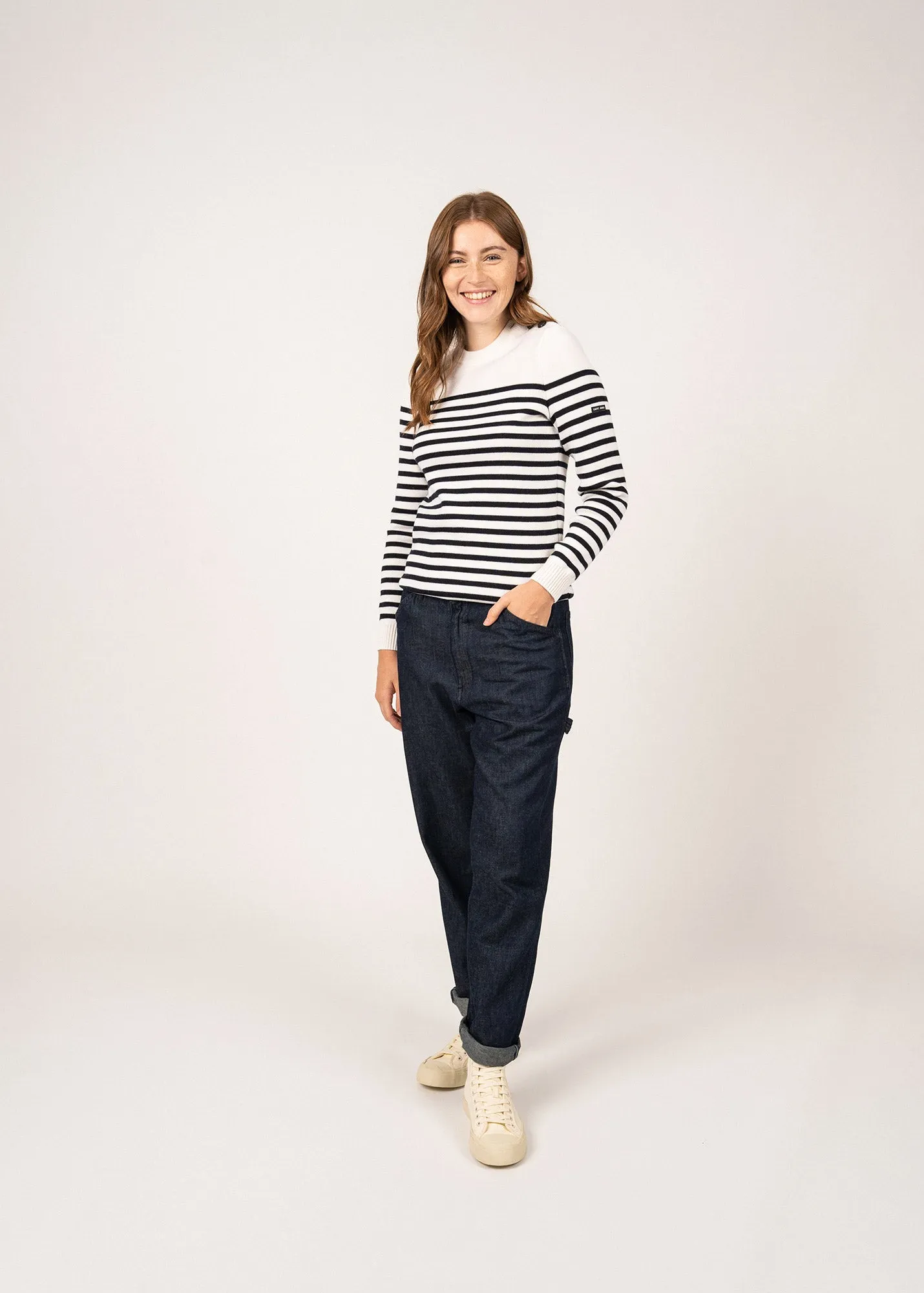 Rochefort striped sailor jumper - in wool (ECUME/NAVY)