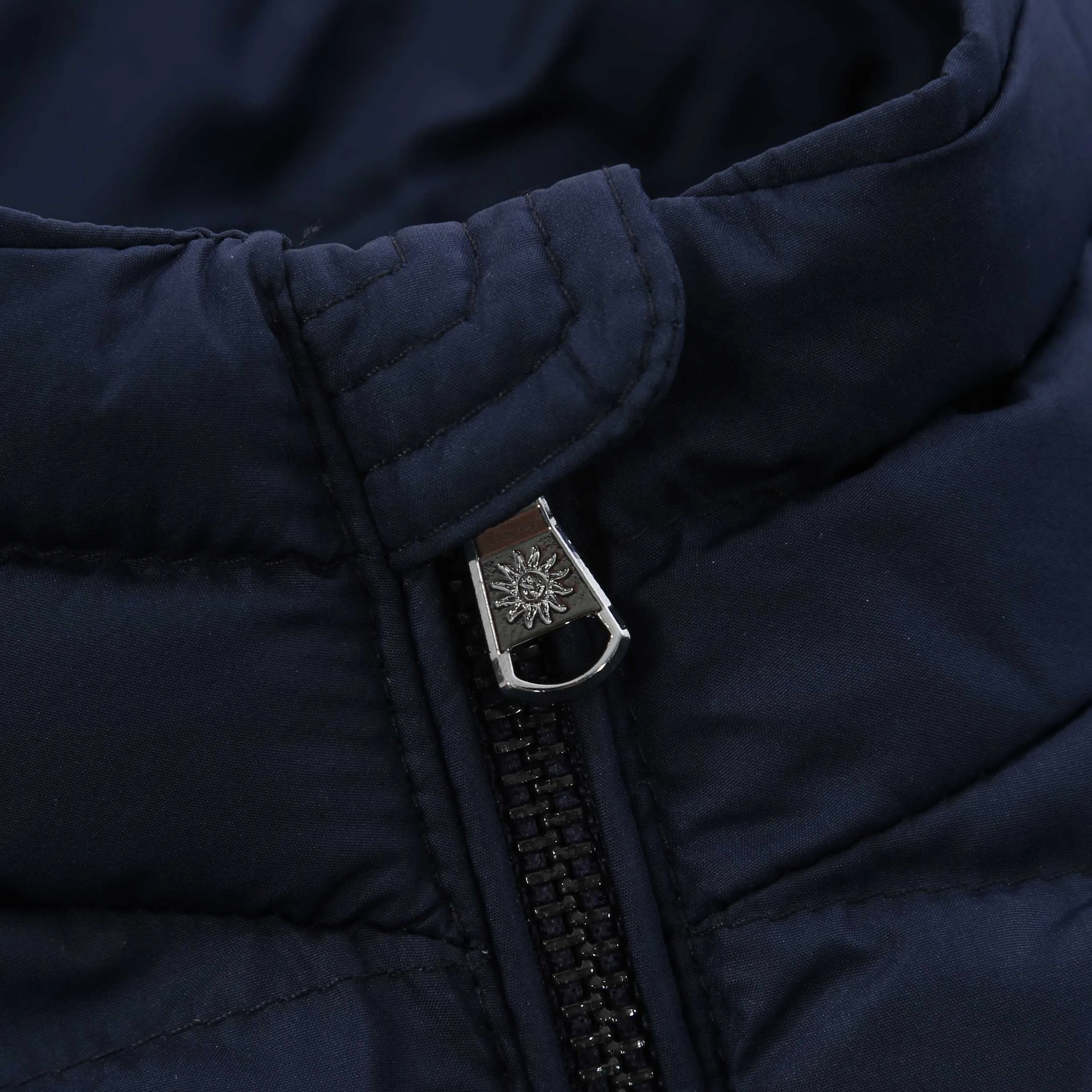 Sandbanks Biker Micro Puffer Jacket in Navy