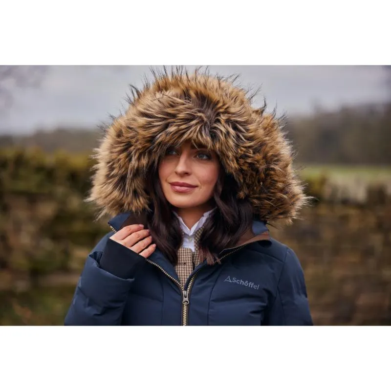 Schoffel Hurlingham Ladies Venturi Waterproof Down Coat - Carbon Navy