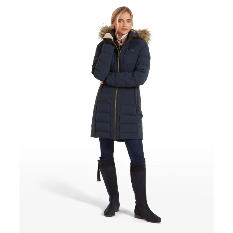 Schoffel Hurlingham Ladies Venturi Waterproof Down Coat - Carbon Navy