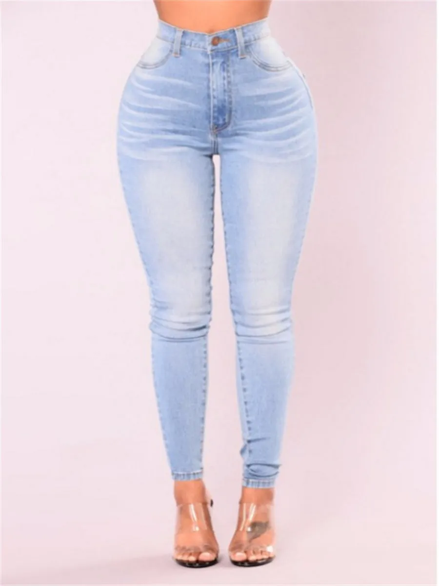 Skinny light denim jeans