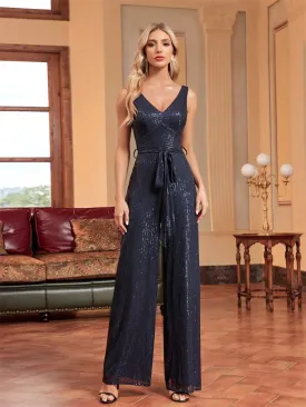 Sparkling Sequin Jumpsuit for Evening Elegance