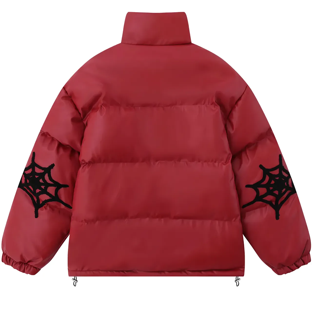 Spider-Web Embroidered Puffer Jacket