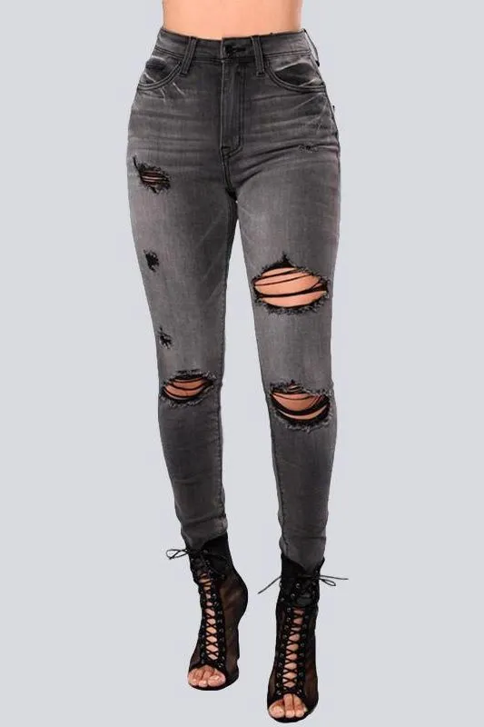 Stretch Ripped Jeans