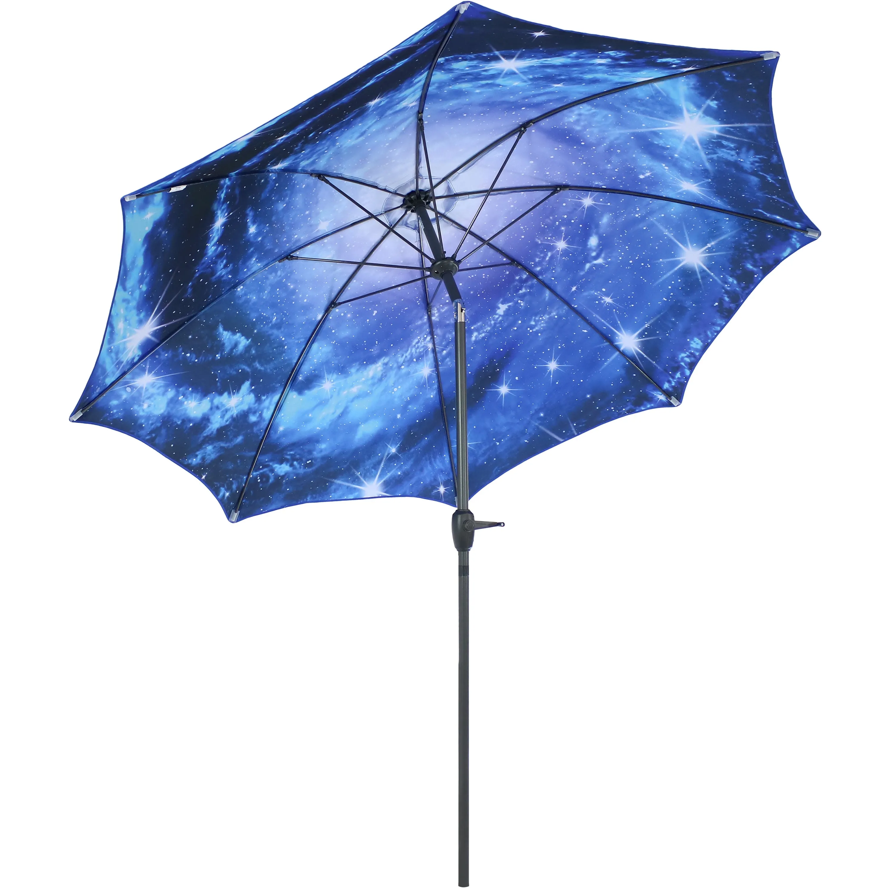 Sunnydaze 9' Market Outdoor Patio Umbrella with Modern Design - Starry Galaxy Design