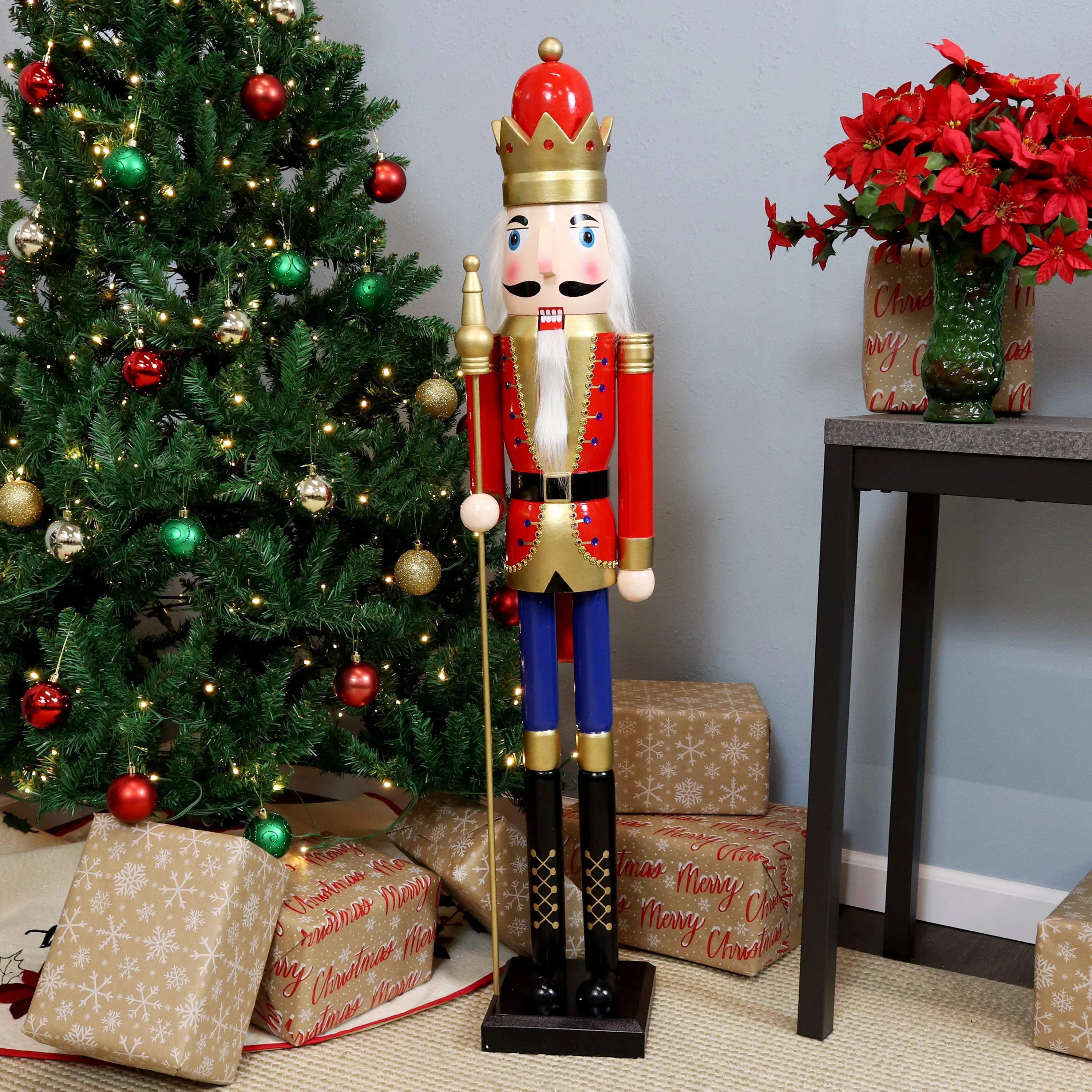 Sunnydaze Arnold the Strong Indoor Nutcracker Statue - 48"