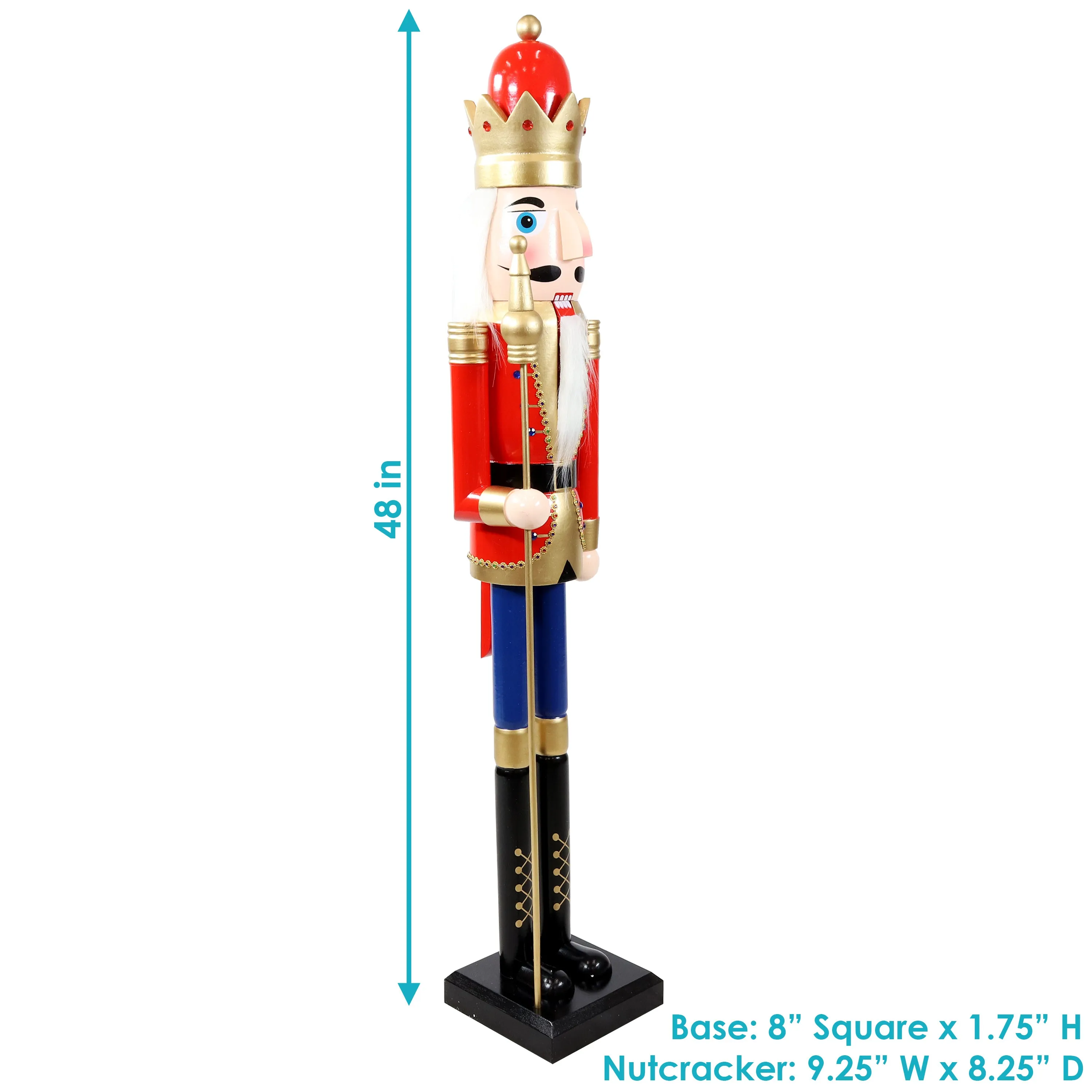 Sunnydaze Arnold the Strong Indoor Nutcracker Statue - 48"