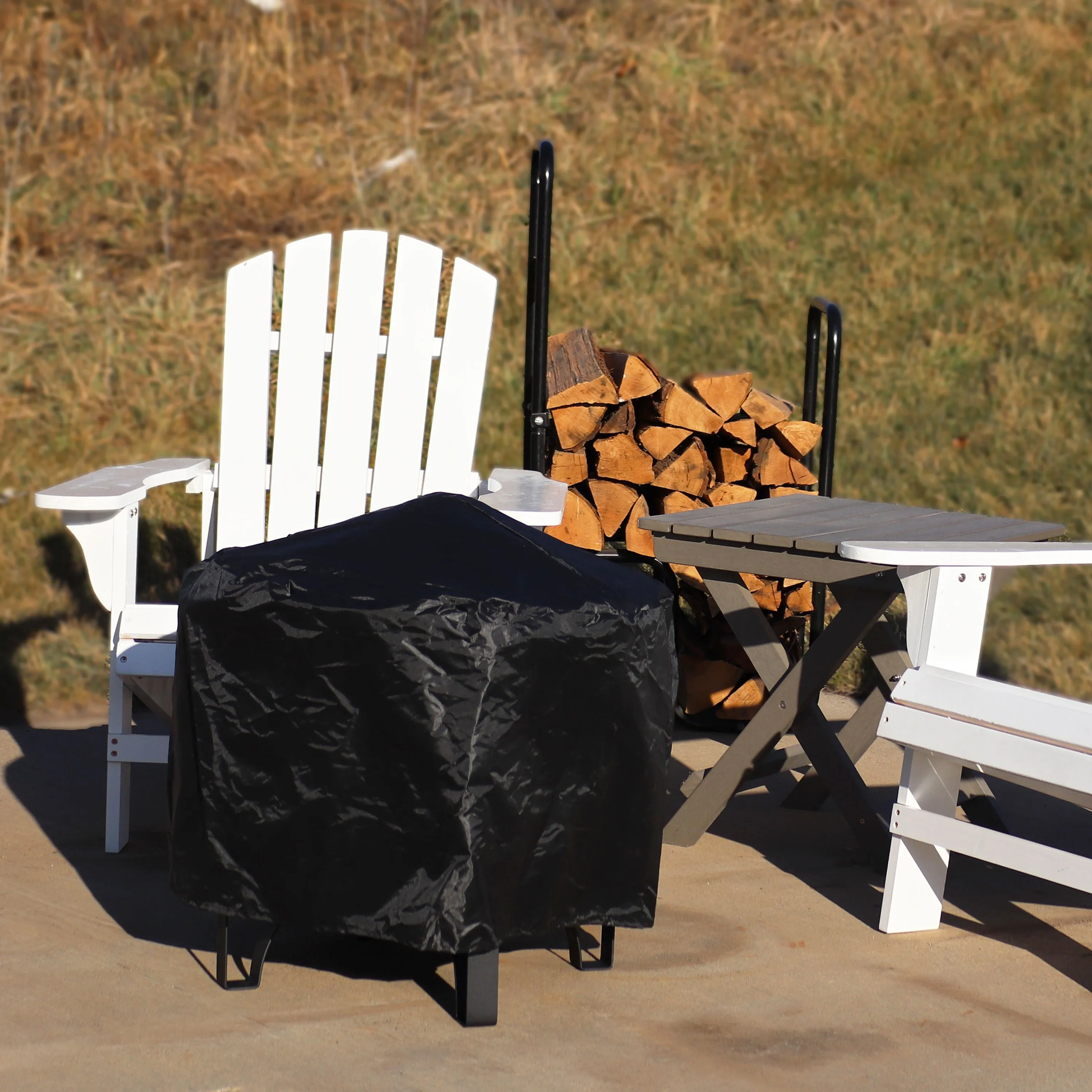 Sunnydaze Cauldron-Style Outdoor Smokeless Fire Pit with Screen - 23"