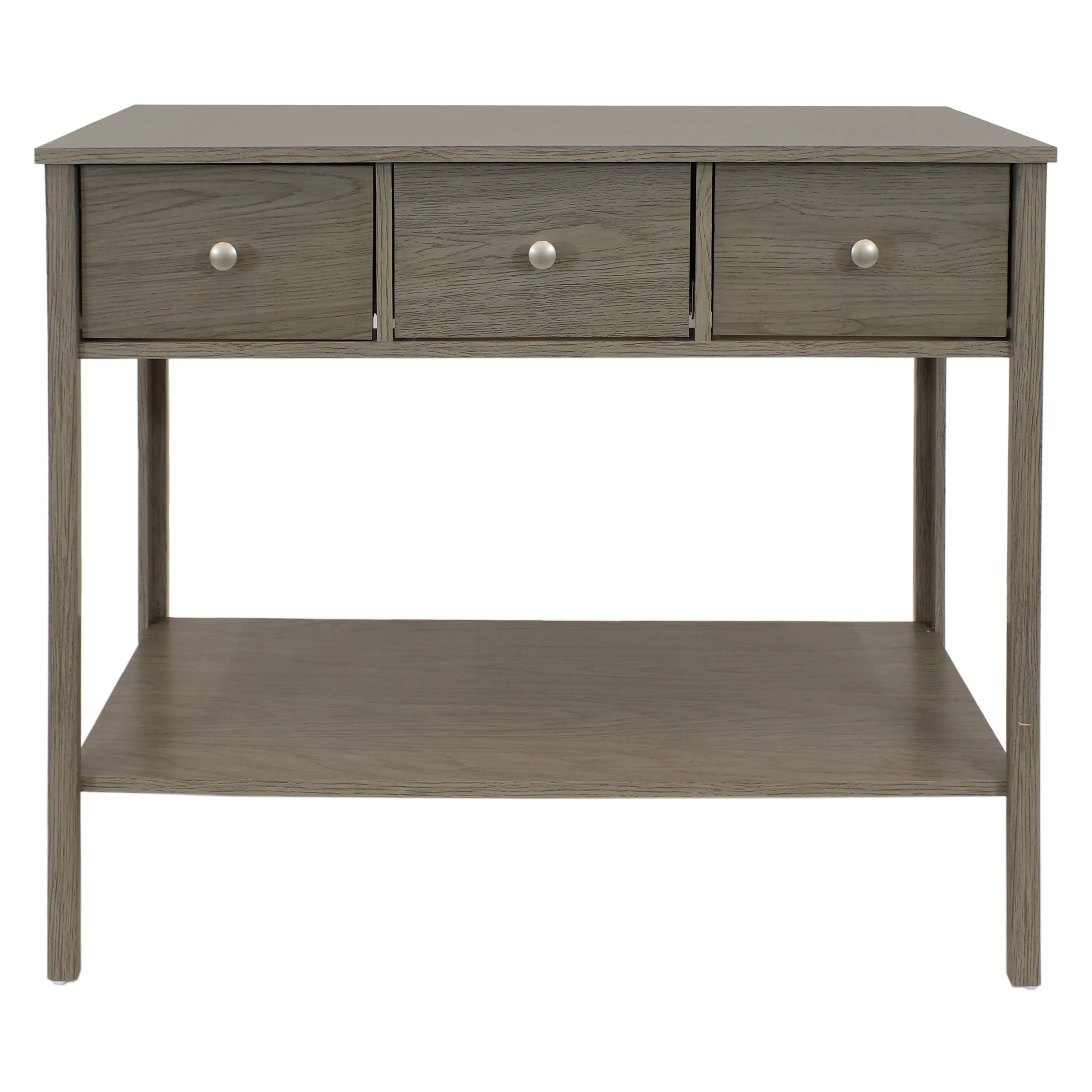 Sunnydaze Classic Entryway Console Table with Drawers - Thunder Gray