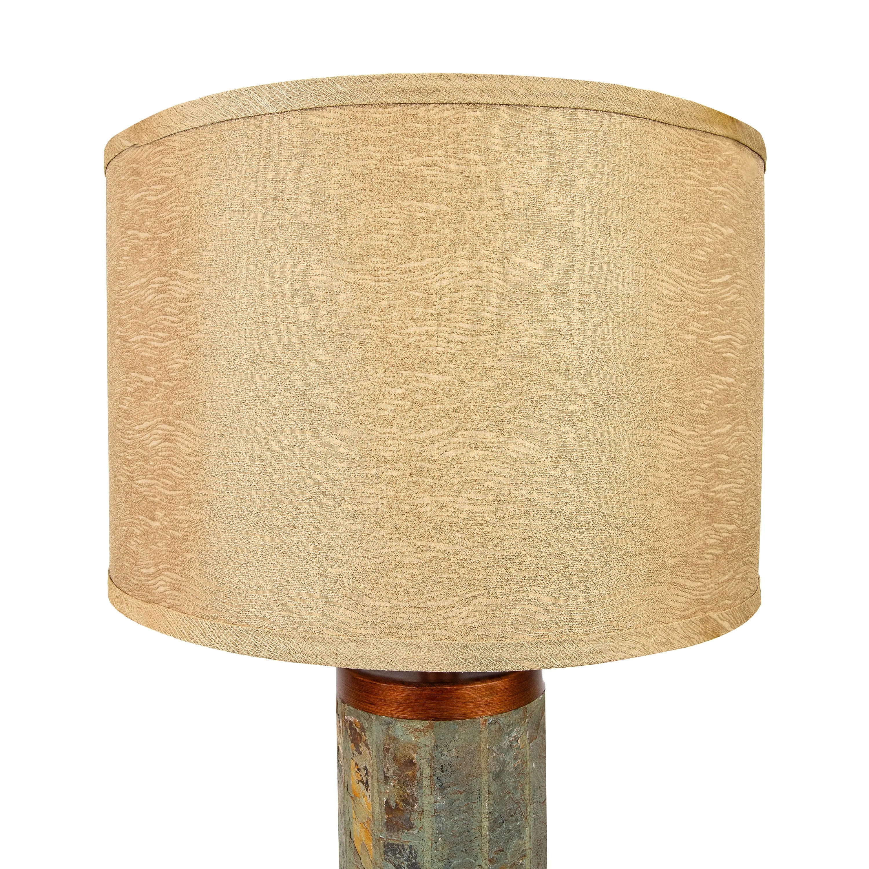 Sunnydaze Cylinder Slate Indoor Table Lamp - 31" H