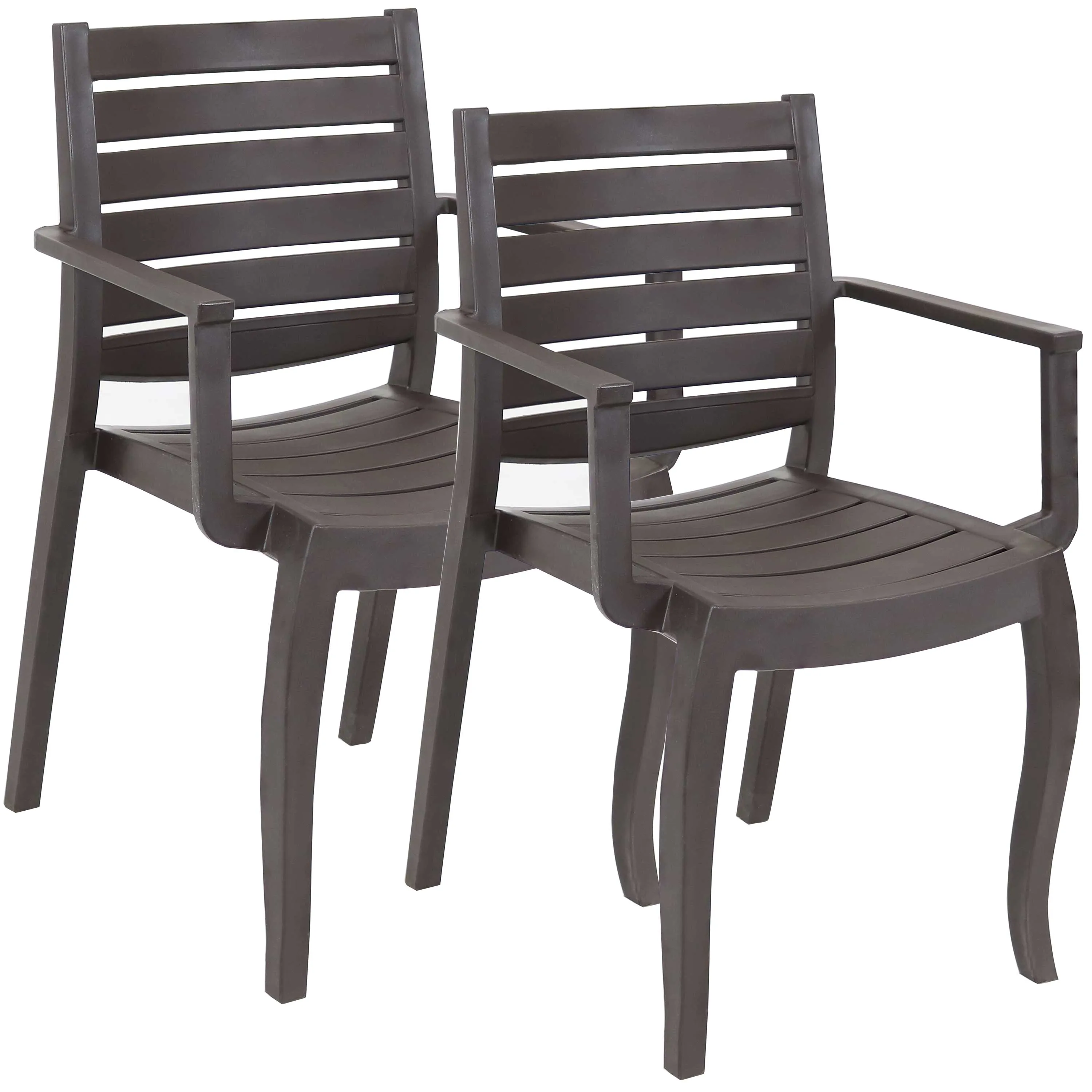 Sunnydaze Illias Plastic Outdoor Dining Armchair