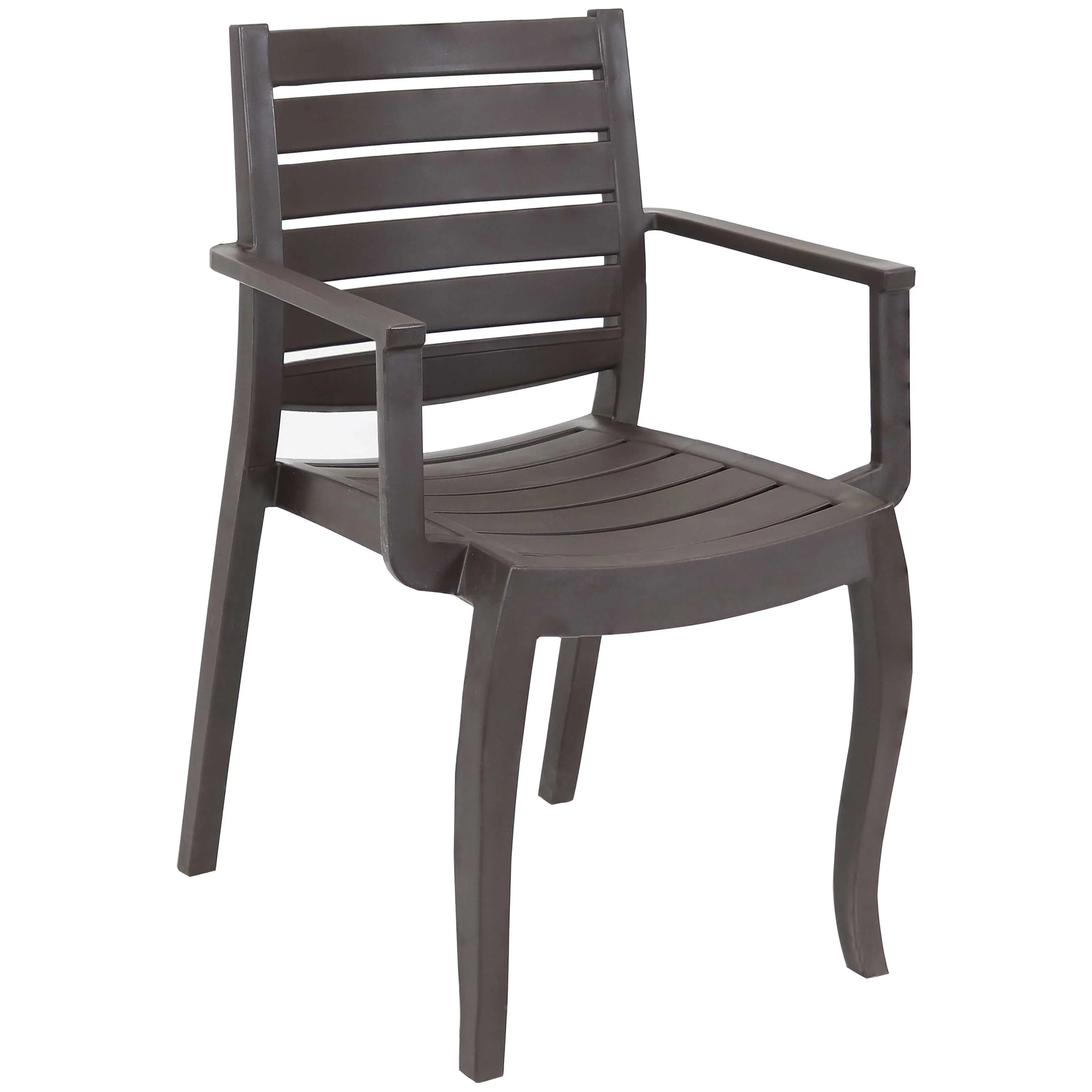 Sunnydaze Illias Plastic Outdoor Dining Armchair