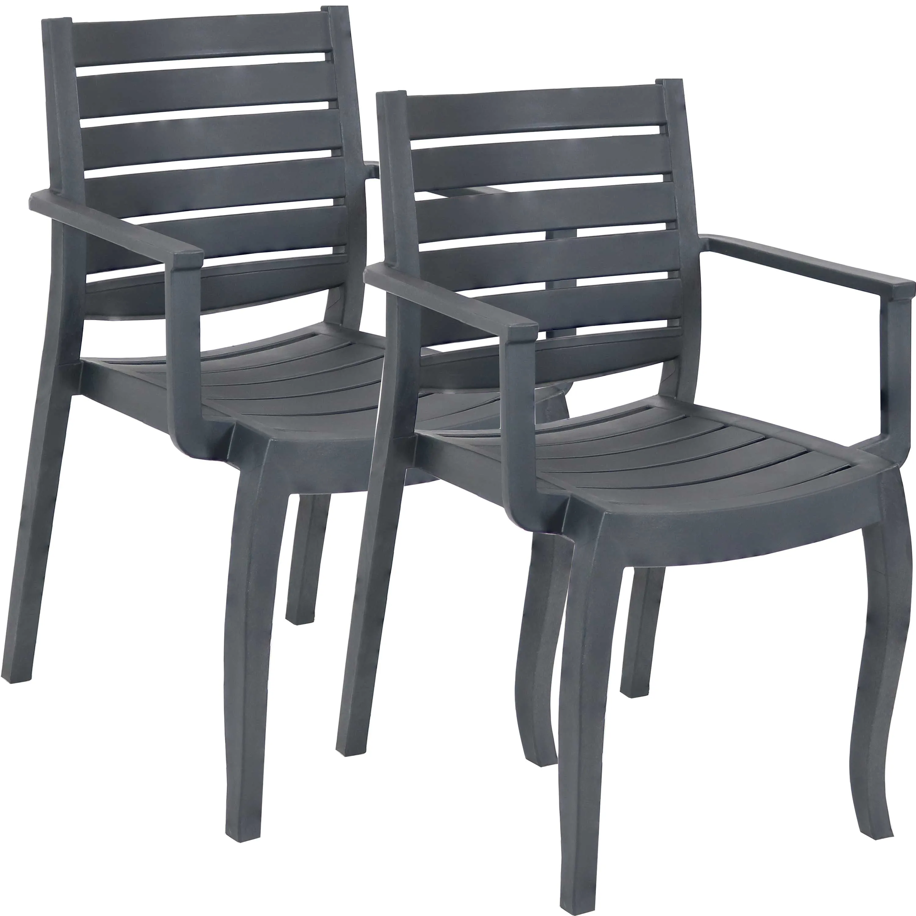 Sunnydaze Illias Plastic Outdoor Dining Armchair